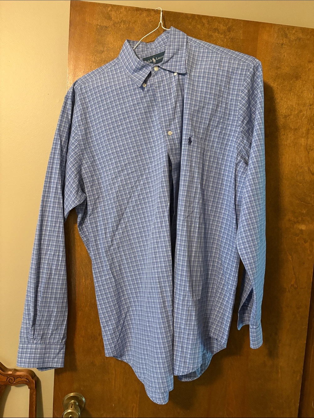 Polo by Ralph Lauren Light Blue Plaid Button-Down Dress Shirt